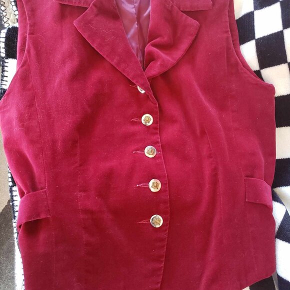New Design brand velvet waistcoat/vest, size S, adjustable - Picture 1 of 6